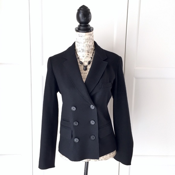 J. Crew Jackets & Blazers - J. CREW Black Thandie Wool Double Breasted Jacket